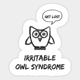 Irritable Owl Syndrome Sticker